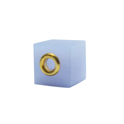Colgante en plata con Calcedonia azul (MONOSONO COLLECTION)
