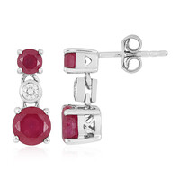 Pendientes en plata con Rubí de Madagascar