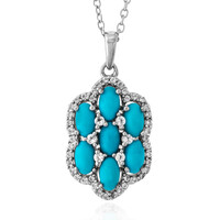 Collar en plata con Turquesa bella durmiente (Faszination Türkis)