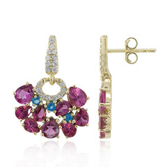 Pendientes en oro con Turmalina rosa (Adela Gold)