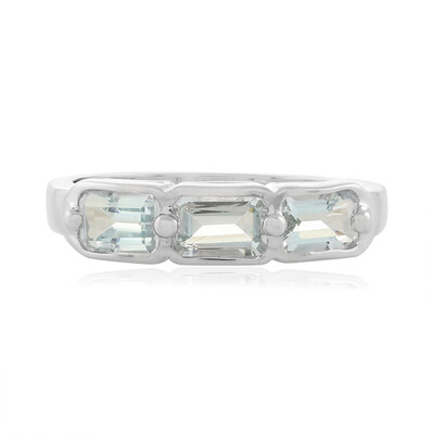 Anillo en plata con Aguamarina