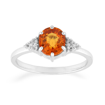Anillo en oro con Zafiro naranja de Ban Ka Cha