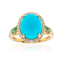 Anillo en oro con Turquesa bella durmiente (CIRARI)
