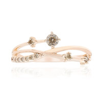 Anillo en oro con Diamante rosa de Francia de Argyle SI1
