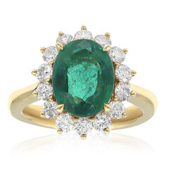 Anillo en oro con Esmeralda de Zambia AAA (CIRARI)
