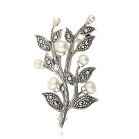 Broche en plata con Marcasita