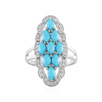 Anillo en plata con Turquesa bella durmiente (Faszination Türkis)