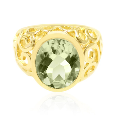 Anillo en plata con Amatista verde