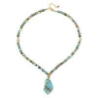 Collar en plata con Turquesa de Morenci (Riya)