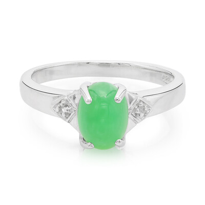 Anillo en plata con Crisoprasa imperial