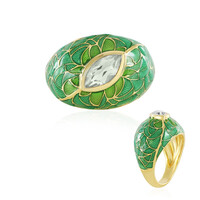 Anillo en plata con Amatista verde (Adela Silber)