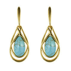 Pendientes en plata con Turquesa