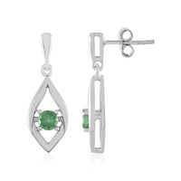 Pendientes en plata con Apatita verde