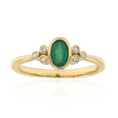 Anillo en oro con Esmeralda de Zambia AAA