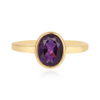 Anillo en plata con Amatista de Zambia