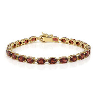 Brazalete en plata con Granate de Mozambique