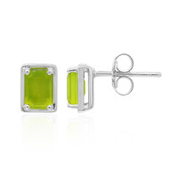 Pendientes en plata con Ópalo verde de Brasil
