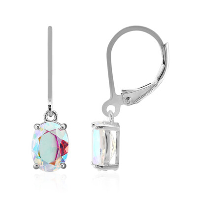 Pendientes en plata con Cuarzo Rayo de luna