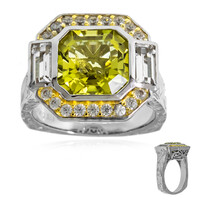 Anillo en plata con Cuarzo del Ouro Verde (Dallas Prince Designs)