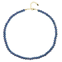 Collar en plata con Perla de lava azul royal