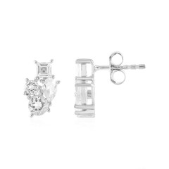 Pendientes en plata con Topacio blanco