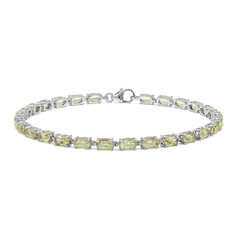 Brazalete en plata con Citrino de color limón