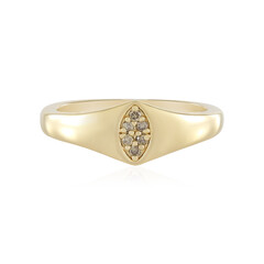 Anillo en plata con Diamante chocolate I2