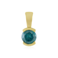 Colgante en oro con Diamante azul I3
