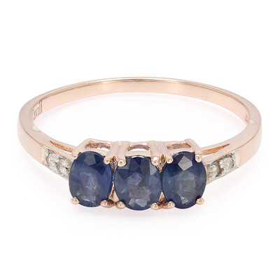 Anillo en plata con Zafiro de Kanchanaburi