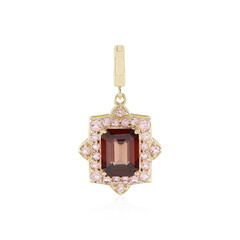 Colgante en oro con Zircón caoba