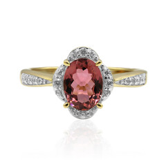 Anillo en oro con Turmalina rosa (Adela Gold)