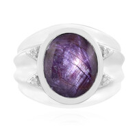 Anillo en plata con Rubí estrella de Channapatna
