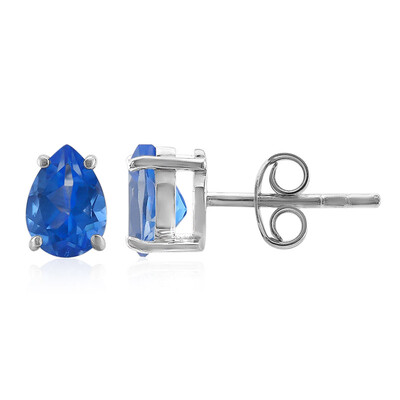 Pendientes en plata con Topacio azul índigo