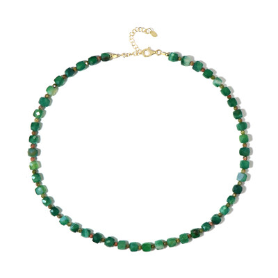 Collar en plata con Ágata verde