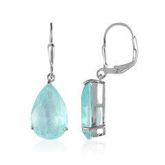 Pendientes en plata con Cuarzo azul pastel