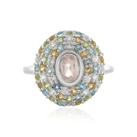 Anillo en plata con Cuarzo rosa