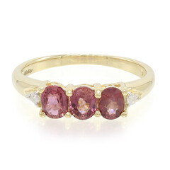Anillo en oro con Zafiro Padparascha no calentado