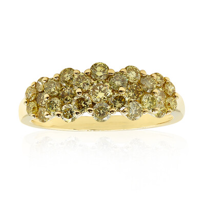 Anillo en oro con Diamante amarillo SI1 (CIRARI)