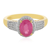 Anillo en plata con Zafiro rosa de Madagascar