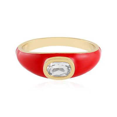 Anillo en plata con Topacio blanco
