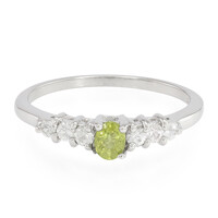 Anillo en plata con Zafiro verde