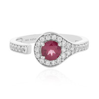 Anillo en plata con Rodolita