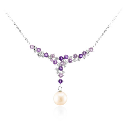 Collar en plata con Perla blanca Freshwater