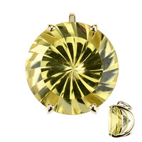 Colgante en oro con Cuarzo del Ouro Verde