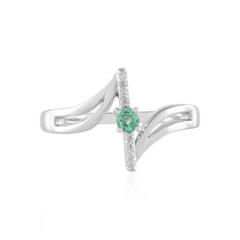 Anillo en plata con Esmeralda de Rusia