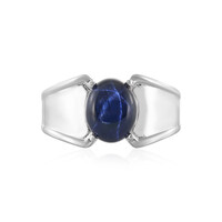 Anillo en plata con Zafiro estrella azul