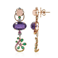 Pendientes en oro con Amatista (Estée Collection)