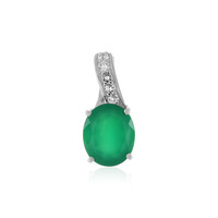 Colgante en plata con Ónix verde