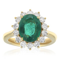 Anillo en oro con Esmeralda de Zambia AAA (CIRARI)