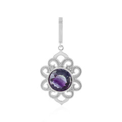 Colgante en plata con Fluorita multicolor